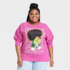 No Brand Black History Month Women's Plus Size My Voice, My Power Pullover Sweatshirt - Pink