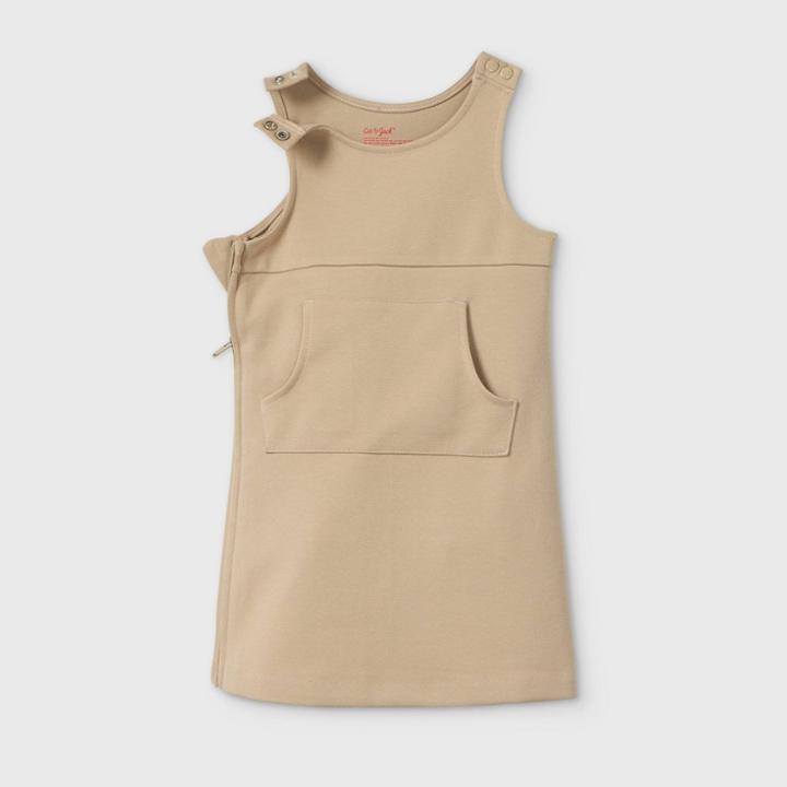 Toddler Girls' Adaptive Abdominal Access Dress - Cat & Jack Khaki