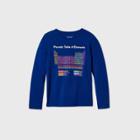 Girls' Long Sleeve Periodic Table Graphic T-shirt - Cat & Jack Blue