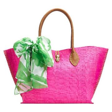 Lilly Pulitzer For Target Raffia Tote Bag - Boom Boom