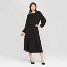 Women's Long Sleeve Maxi Knit Dress - Who What Wear Black