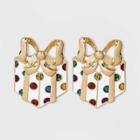 Sugarfix By Baublebar Polka Dot Gift Box Drop Earrings, Gold