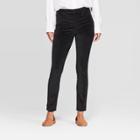 Women's Velvet High-rise Ankle Cropped Skinny Jeans - Universal Thread Black