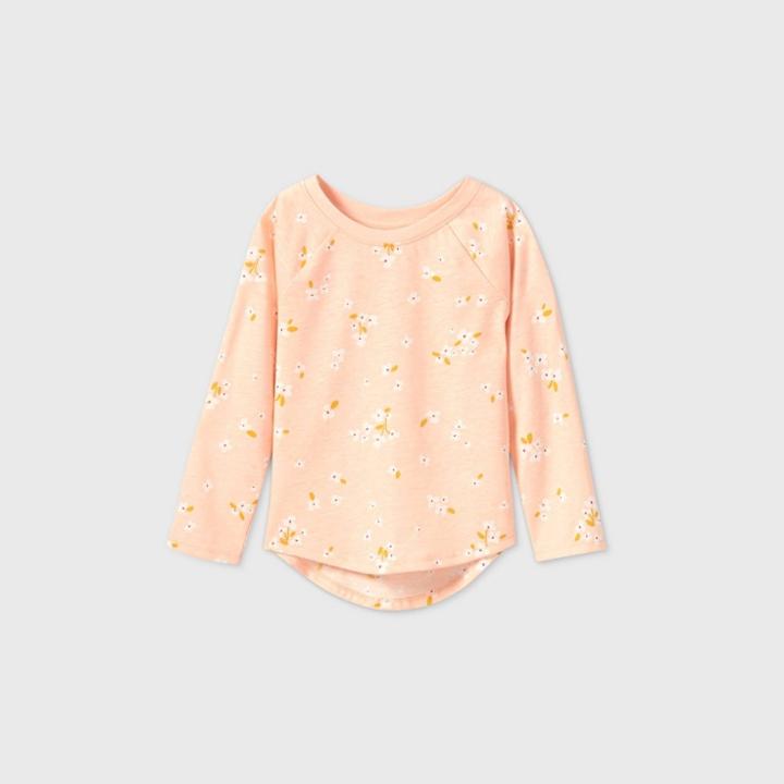 Toddler Girls' Long Sleeve Floral T-shirt - Cat & Jack