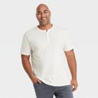 Men's Tall Short Sleeve Henley T-shirt - Goodfellow & Co White