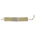 Zirconmania Multi-pave Fine Crystal Square With Multi-link Strands Bracelet And Lobster Clasp - Gold, Women's