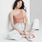Women's Side Cutout Tank Bodysuit - Wild Fable Orange Multi