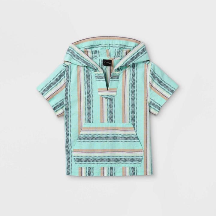 Toddler Boys' Hooded Baja Short Sleeve T-shirt- Art Class Teal