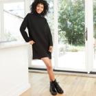 Women's Long Sleeve Sweater Dress - A New Day Black
