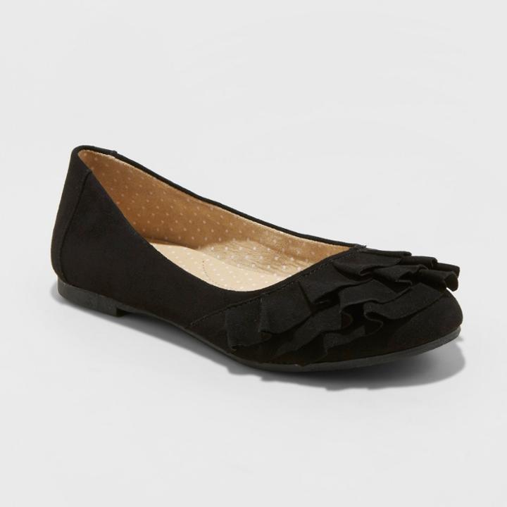 Girls' Evelyn Ballet Flats - Cat & Jack Black