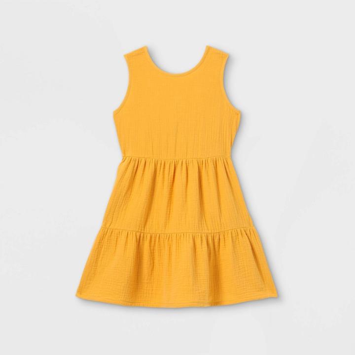 Girls' Gauze Sleeveless Dress - Cat & Jack Yellow