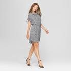 Women's Gingham Shirt Dress - Lux Ii - Black