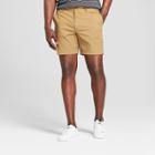 Men's 7 Linden Flat Front Shorts - Goodfellow & Co Khaki (green)