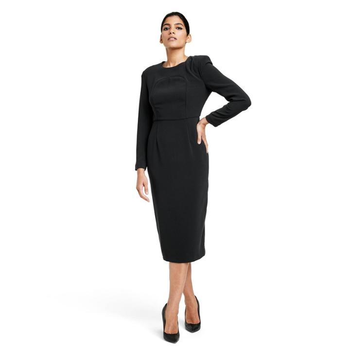 Women's Strong Shoulder Midi Dress - Sergio Hudson X Target Black Xxs