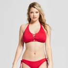 Women's Strappy High Neck Halter Bikini Top - Mossimo Red D/dd Cup