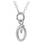 Women's Journee Collection Initial O Charm Pendant Necklace In Sterling Silver - Silver