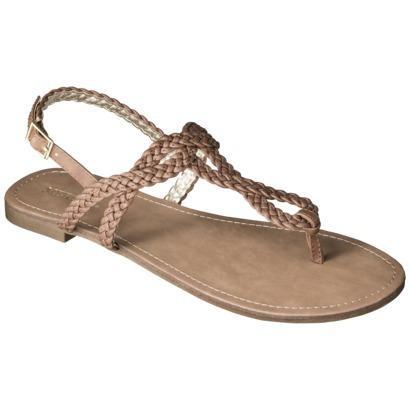 Women's Merona Esma Braided Sandals - Cognac