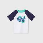 Petitetoddler Boys' Jungle Vibes Short Sleeve Rash Guard Swim Shirt - Cat & Jack White
