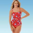 Women's Slimming Control Shirred One Piece Swimsuit - Dreamsuit By Miracle Brands