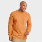 Men's Tall Standard Fit Long Sleeve Crewneck T-shirt - Goodfellow & Co Chestnut