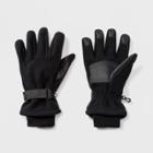 Men's Wind Proof Fleece Glove With Knit Cuff Gloves - Goodfellow & Co Black