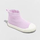 Toddler Girls' Leslie Zipper Slip-on Sneakers - Cat & Jack Purple