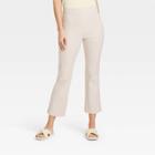 Women's High-rise Flare Cropped Pants - A New Day Cream