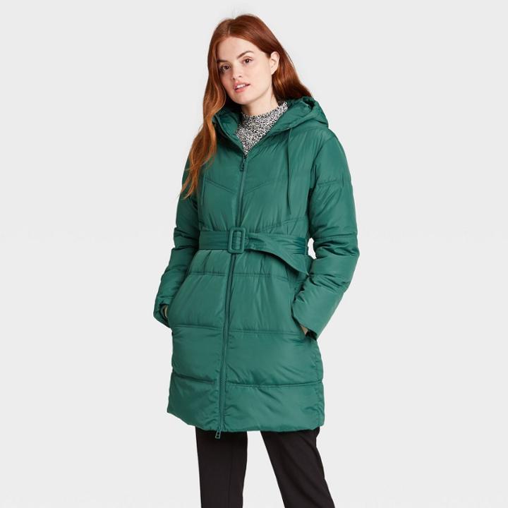 Women's Puffer Jacket - A New Day Green
