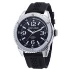 Men's Wrist Armor C20 Watch, Black Faux Carbon Dial, Black Rubber