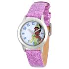 Girls' Disney Princess Tiana Stainless Steel Watch - Purple, Girl's