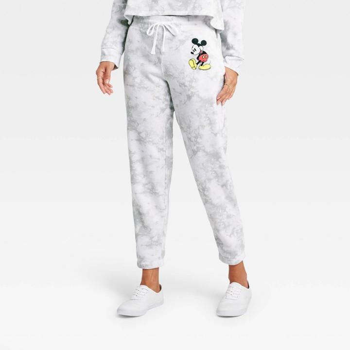 Women's Disney Mickey Mouse Graphic Jogger Pants - White