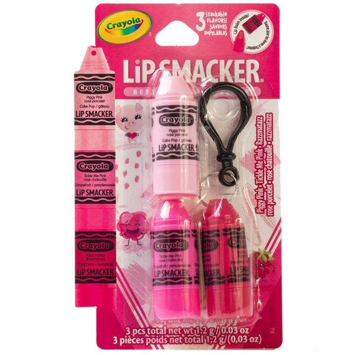 Lip Smacker Crayola Stackable Lip Makeup Trio - Pink