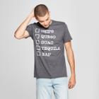 Men's Short Sleeve Chips, Queso, Guac, Tequila, Nap Graphic T-shirt - Awake Charcoal