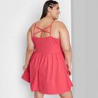 Women's Plus Size Sleeveless French Terry Leisure Dress - Wild Fable Berry