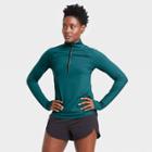 Women's Run 1/2 Zip Pullover - All In Motion Teal Xs, Women's, Blue