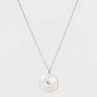 Target Disc And Stone Short Necklace - Gold,