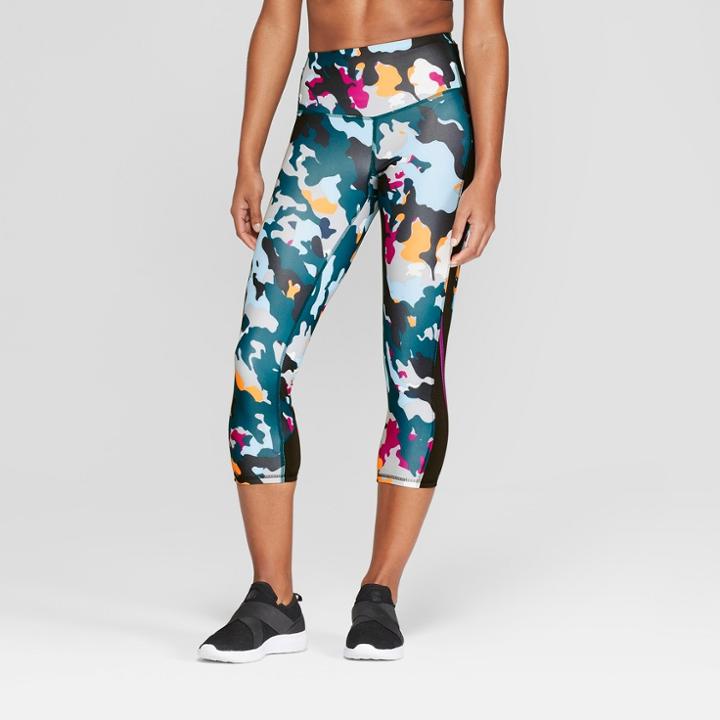 Women's Training High-waisted Capri Leggings - C9 Champion Camo Print Xl, Multicolored Camoflauge