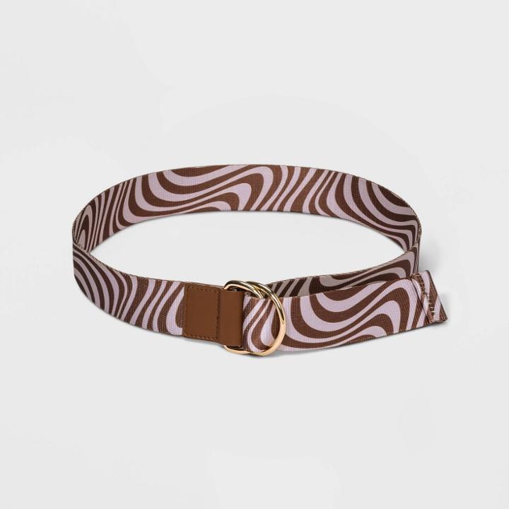 Women's New Swirl Web Belt - Wild Fable Brown