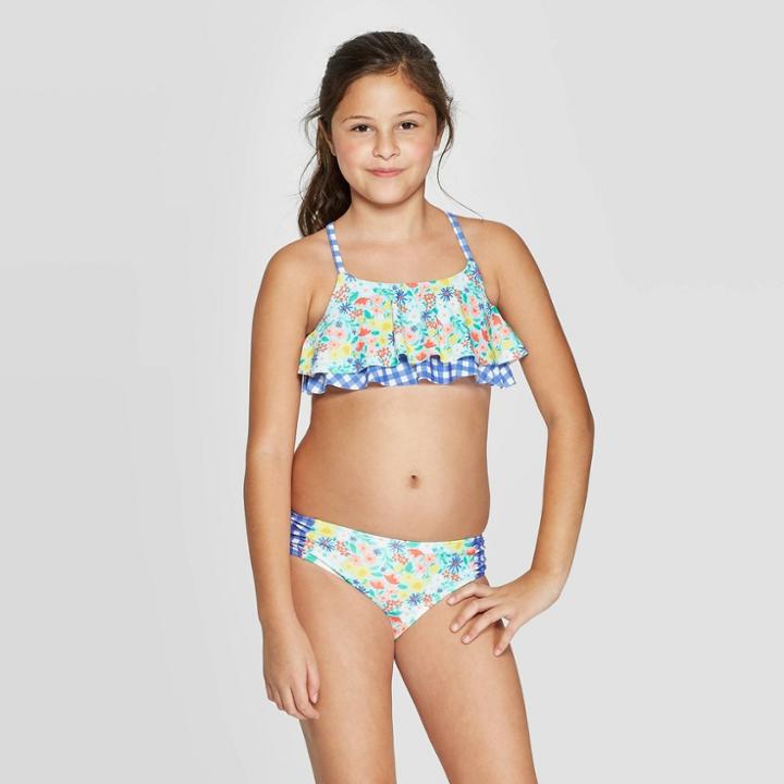 Girls' Wildflower Flounce Bikini Set - Cat & Jack