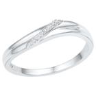 Target 1/20 Ct. T.w. Round Diamond Prong Set Fashion Ring In Sterling Silver (8), Girl's, White