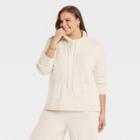Women's Plus Size Crewneck Hooded Pullover Sweater - A New Day Cream