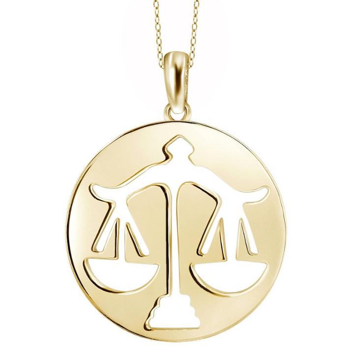 Distributed By Target Women's Libra Zodiac Pendant (18), Size: