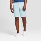 Men's 10.5 Linden Flat Front Shorts - Goodfellow & Co Feather Aqua