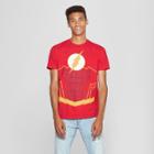 Warner Brothers Men's Dc Comics Flash Short Sleeve T-shirt - Red