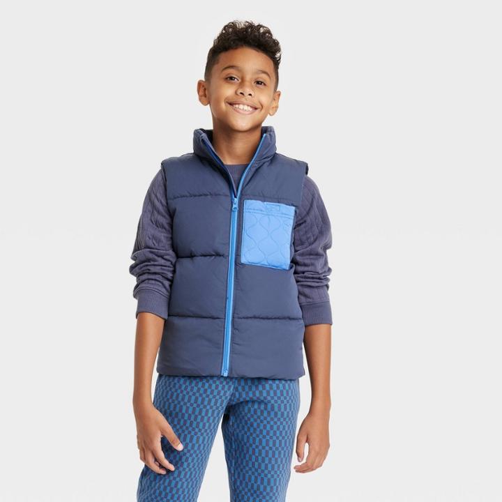 Kids' Puffer Vest - Cat & Jack Blue
