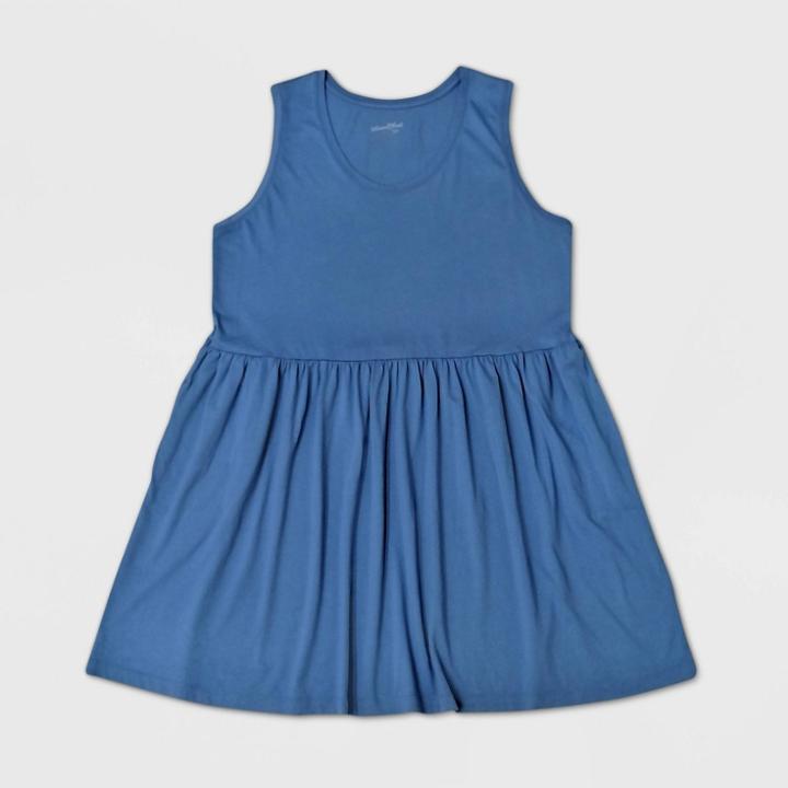 Women's Plus Size Baby Doll Tank Dress - Universal Thread Blue
