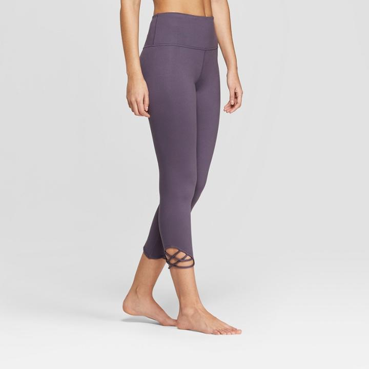 Target Women's Comfort High-waisted 3/4 Knotted Leggings - Joylab Stone Gray