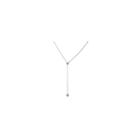 Zirconmania Women's Zirconite Lariat Necklace With 2 In Sterling Silver - Pyramid Polished In Sterling