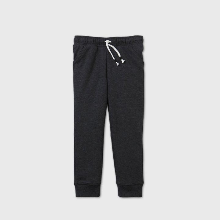 Toddler Girls' French Terry Jogger Pants - Cat & Jack Black