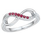 Target Created Ruby Prong Set Infinity Ring In Sterling Silver (7.00), Girl's, White